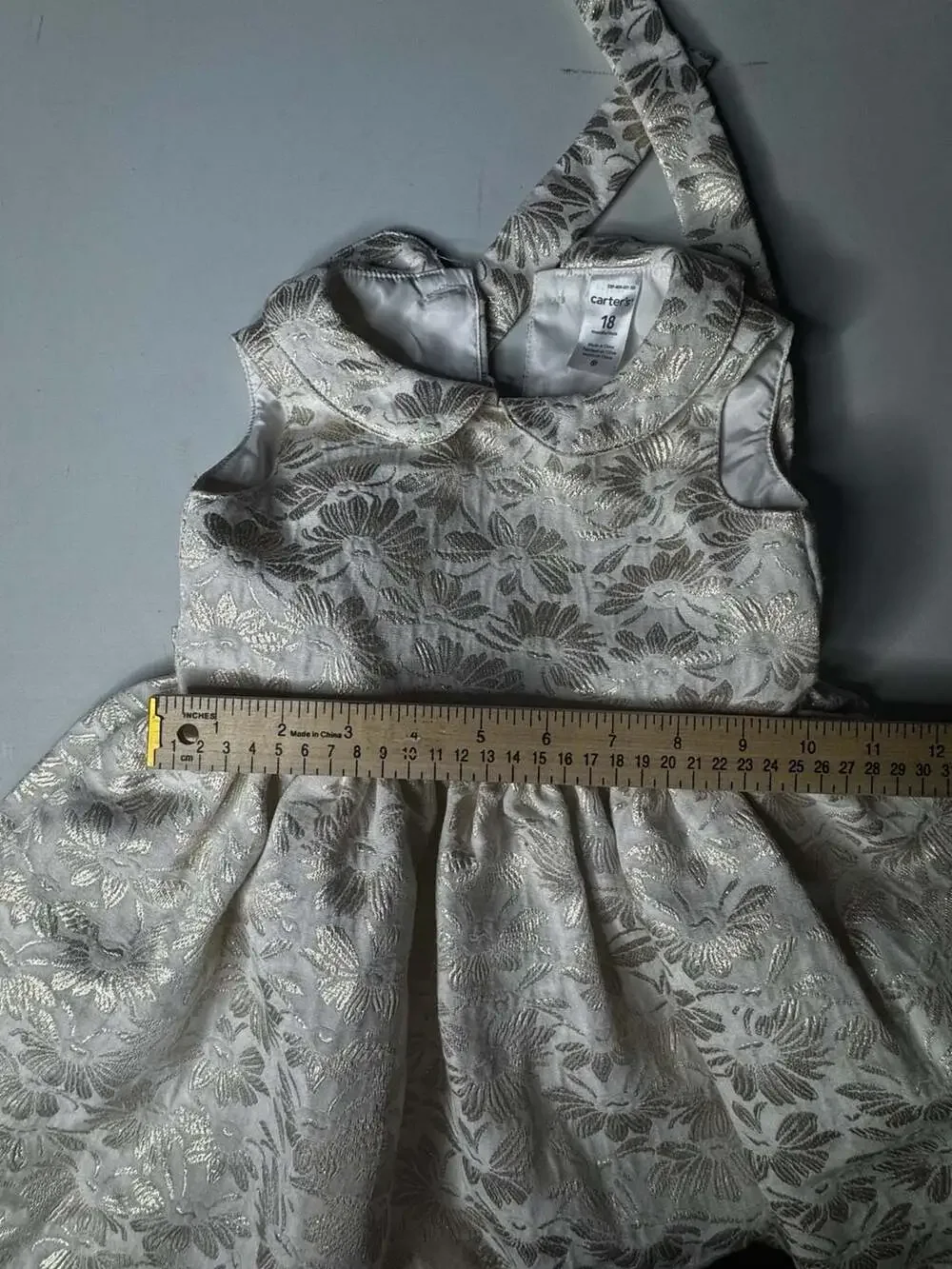 NWT Carter's Baby Girl Shimmery Gold Holiday Dress 18 MTH